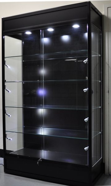 Msc 243 With Led Lights Display, Glass Display Cabinet With Lights